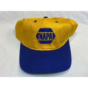 Napa Auto Parts 2000 75th Anniversary Yellow Blue Cloth Baseball Trucker Hat